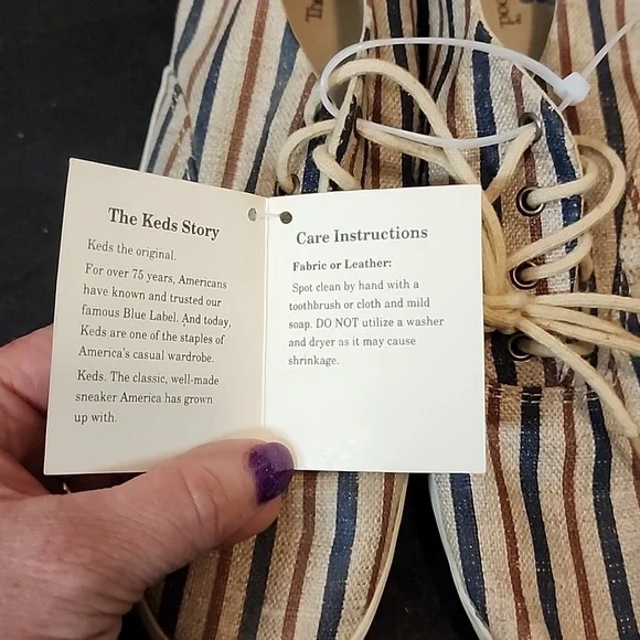 Keds Oxford stripe sz 9 - Picture 6 of 7